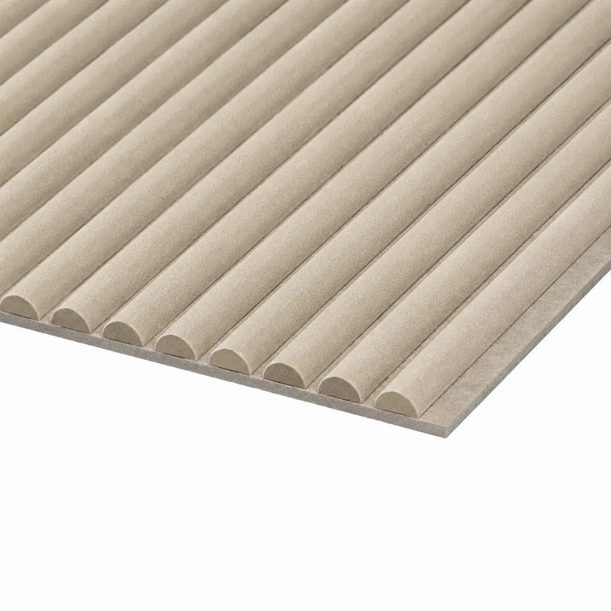Japandi Akustikpaneel Suede – Offen (mit Zwischenraum) – Beige